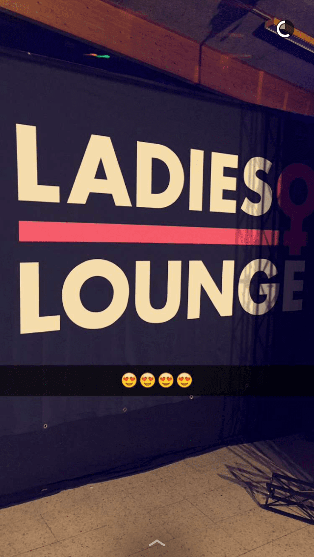 Ladies Lounge område på sexmessen